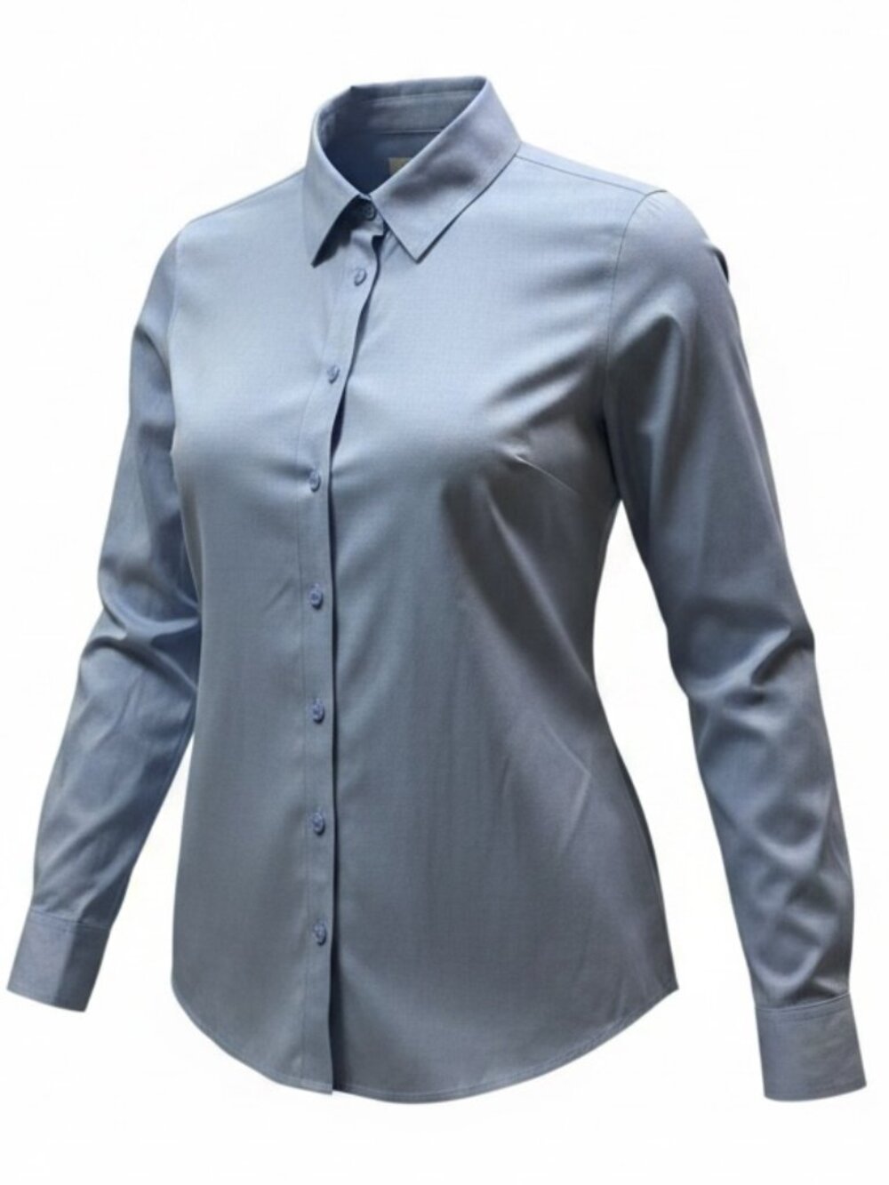 Orvis Cotton Button-up Shirt Women's Sz‎ 6 Blue #72W